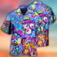 Bohemian Colorful Mushroom Psychedelic Hawaiian Shirt Artwork View For Weekend Travel And Beach Style