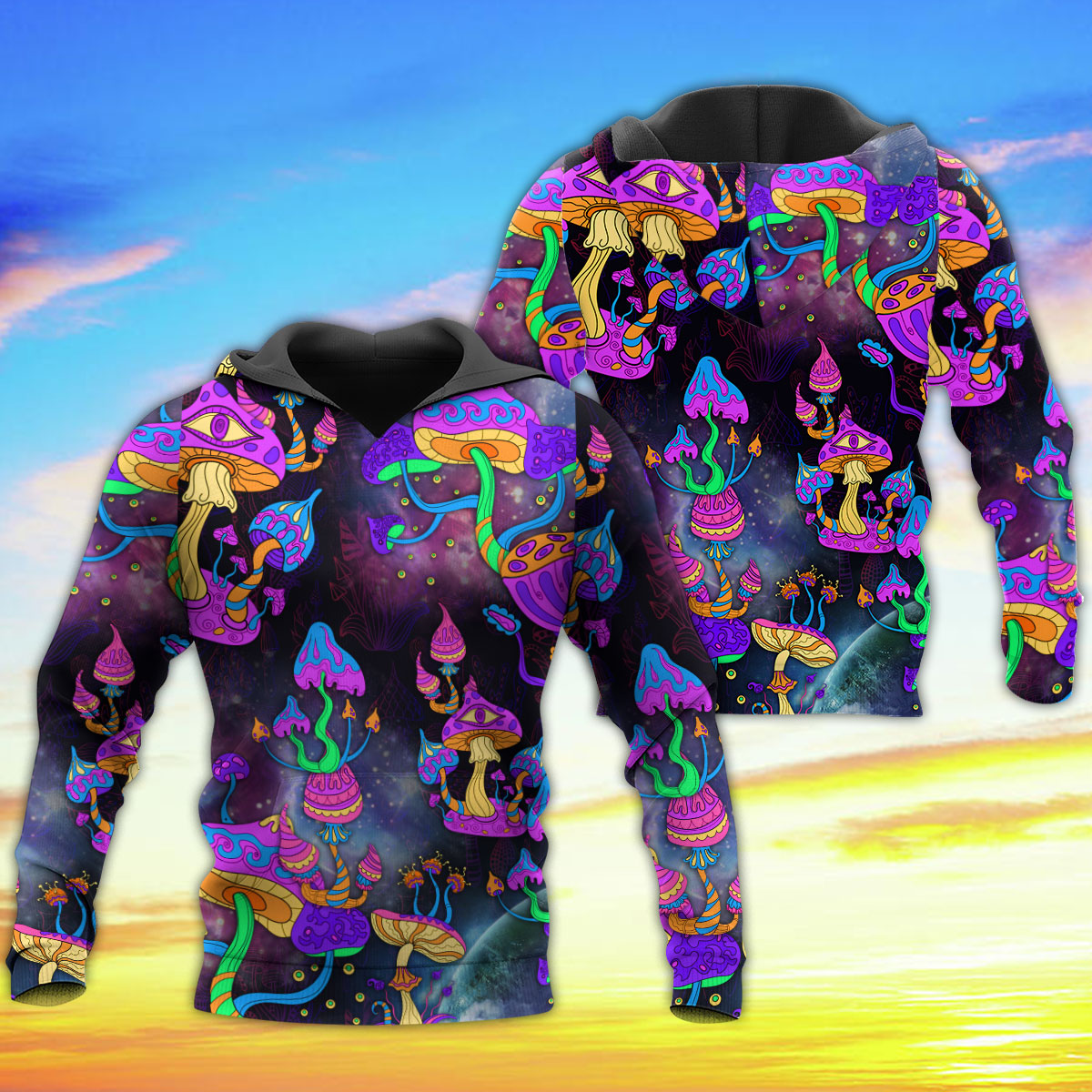Hippie Mushroom Lover Hoodie For Boho Enthusiasts Seasonal Trips And Thoughtful Gifts