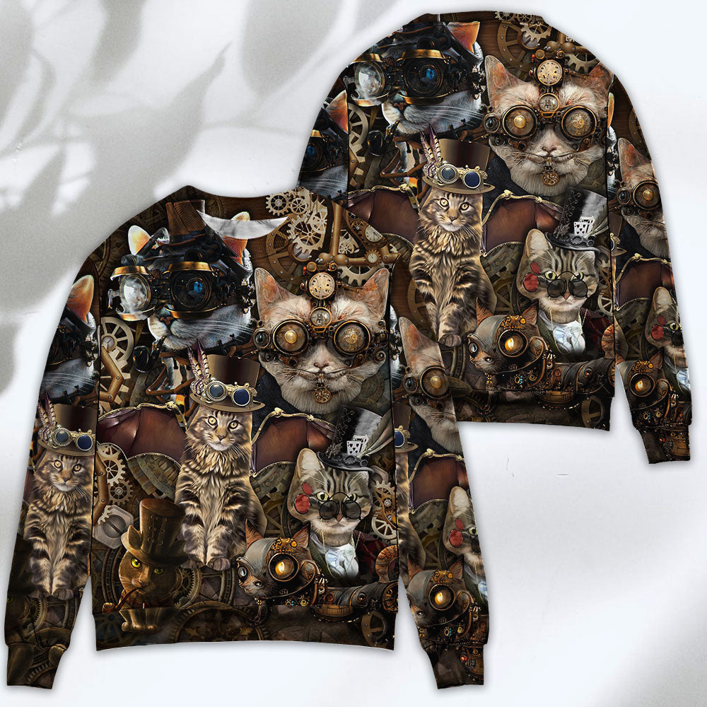 Steampunk Cat Fantasy Sweater For Animal Inspired Style Events And Comfortable Daily Wear
