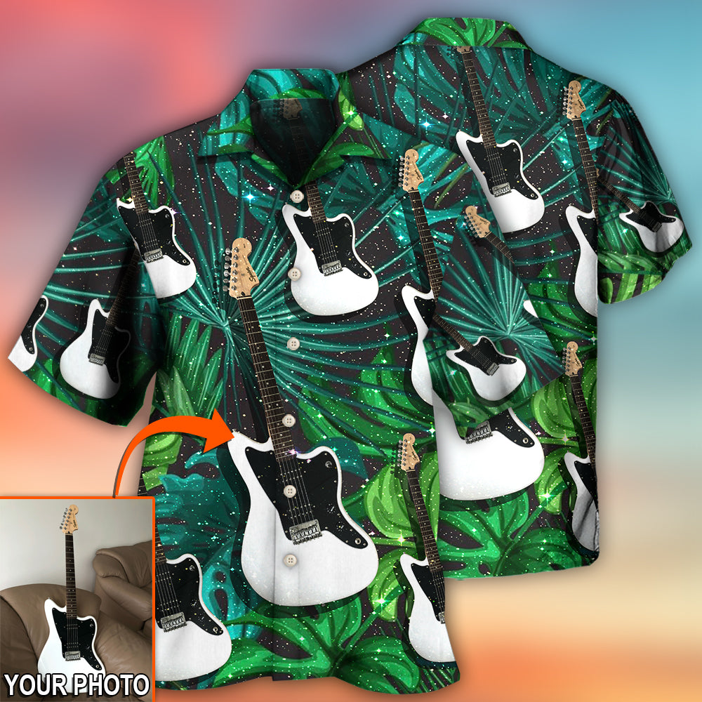 Tropical Guitar Various Custom Photo Hawaiian Shirt Pattern View For Lightweight Everyday Style