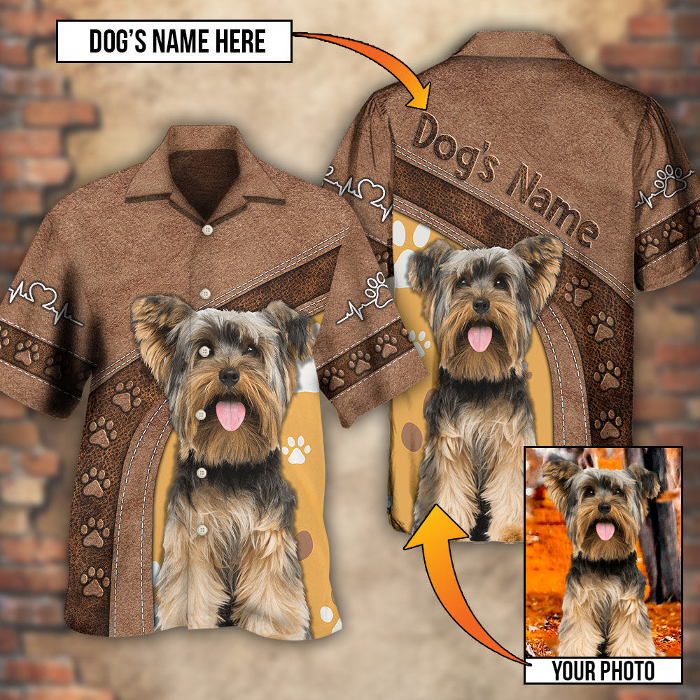 Dog Paw Various Custom Photo Personalized Hawaiian Shirt Design Detail For Sunny Adventures And Casual Wear