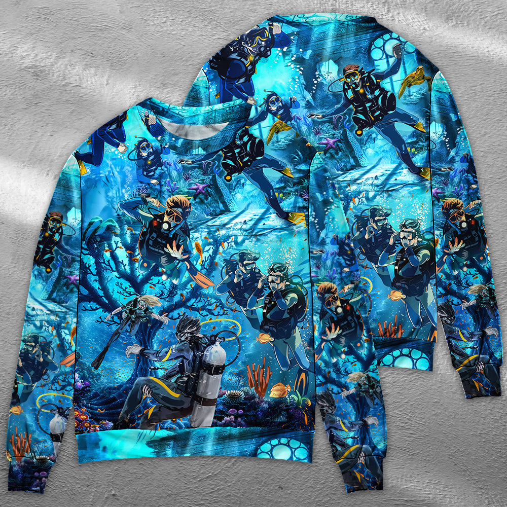 Under The Sea Diving Sweater For Nautical Adventures Travel Events And Thoughtful Gifting
