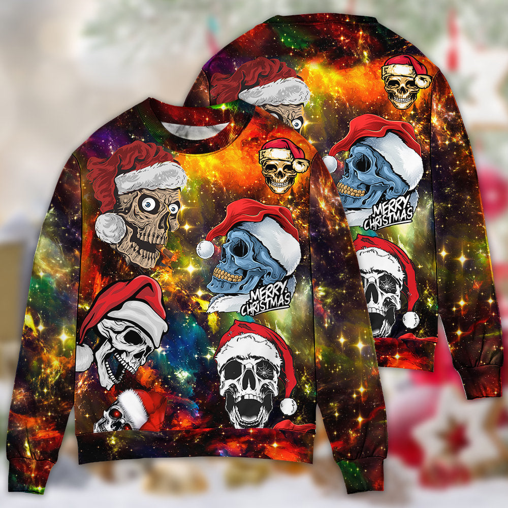 Skull Christmas Funny Sweater For Festive Parties Family Photos And Comfortable Seasonal Wear