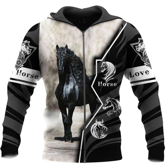 Distinctive Love Horse Hoodie For Western Events Outdoor Activities And Everyday Styling