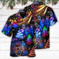 Neon Snowman Christmas Santa Hawaiian Shirt Pattern View For Lightweight Everyday Style