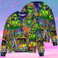 Hippie Space Alien Cosmic Sweater For Psychedelic Art Fans Outdoor Events And Distinctive Gifts