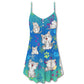 Cat Love Lifestyle V-Neck Sleeveless Cami Dress For Casual Outings Vacations And Summer Style