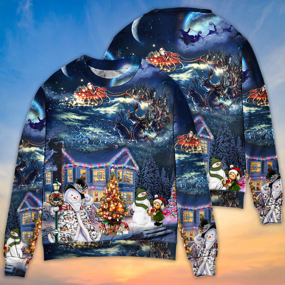 Christmas Santa Family Holiday Lights Sweater For Festive Parties Family Photos And Comfortable Seasonal Wear