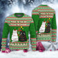 Cat Wrecks Tree Meowy Christmas Sweater For Winter Parties Seasonal Adventures And Relaxed Everyday Styling