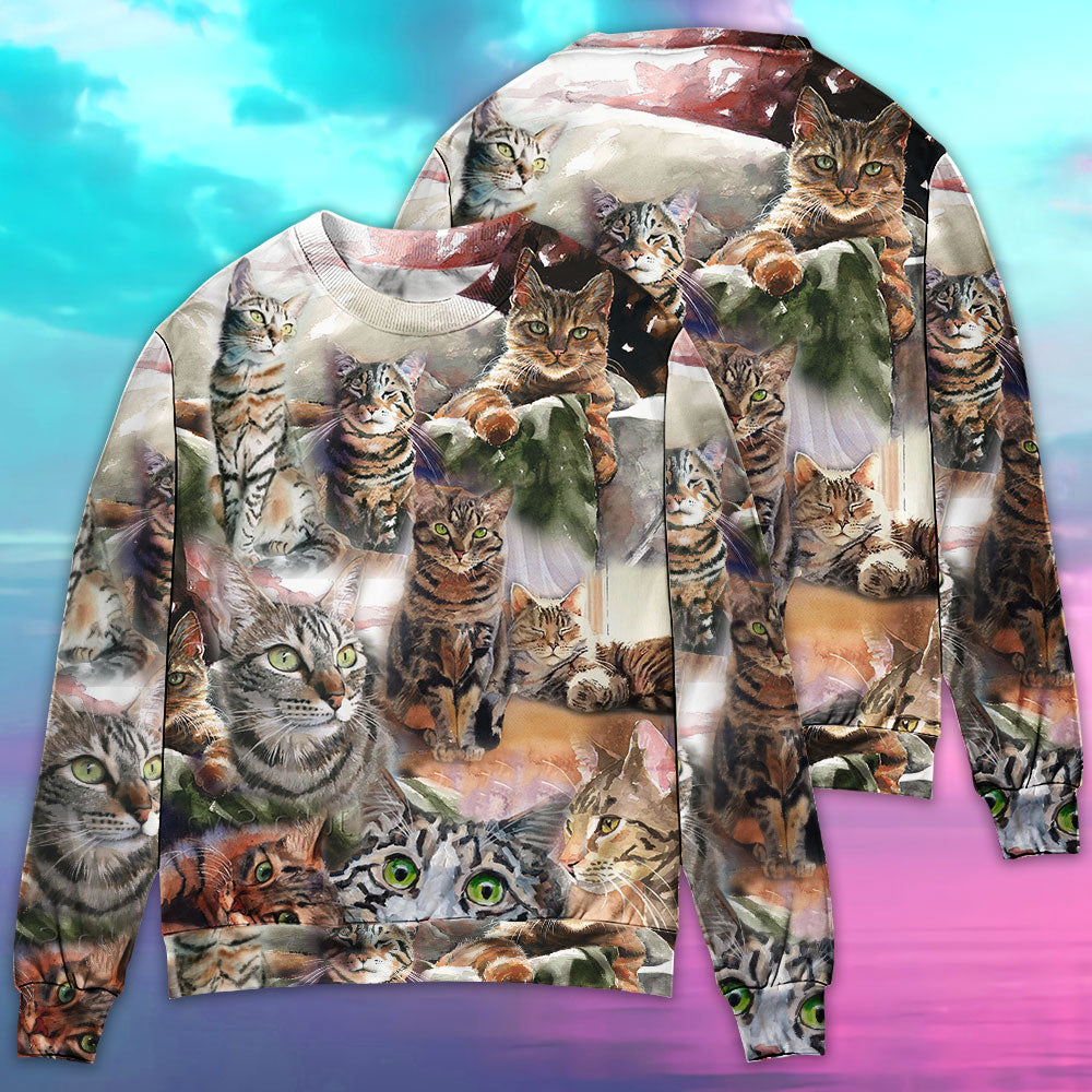 Tabby Cat Daily Portrait Sweater For Casual Wear Travel Parties And Comfortable Seasonal Style