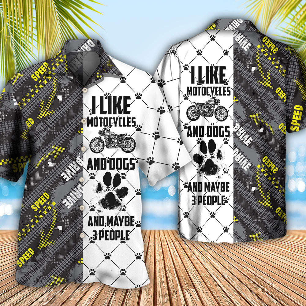 Motorcycles Motocycles Dogs Hawaiian Shirt For Vacation Days And Relaxed Coastal Outings