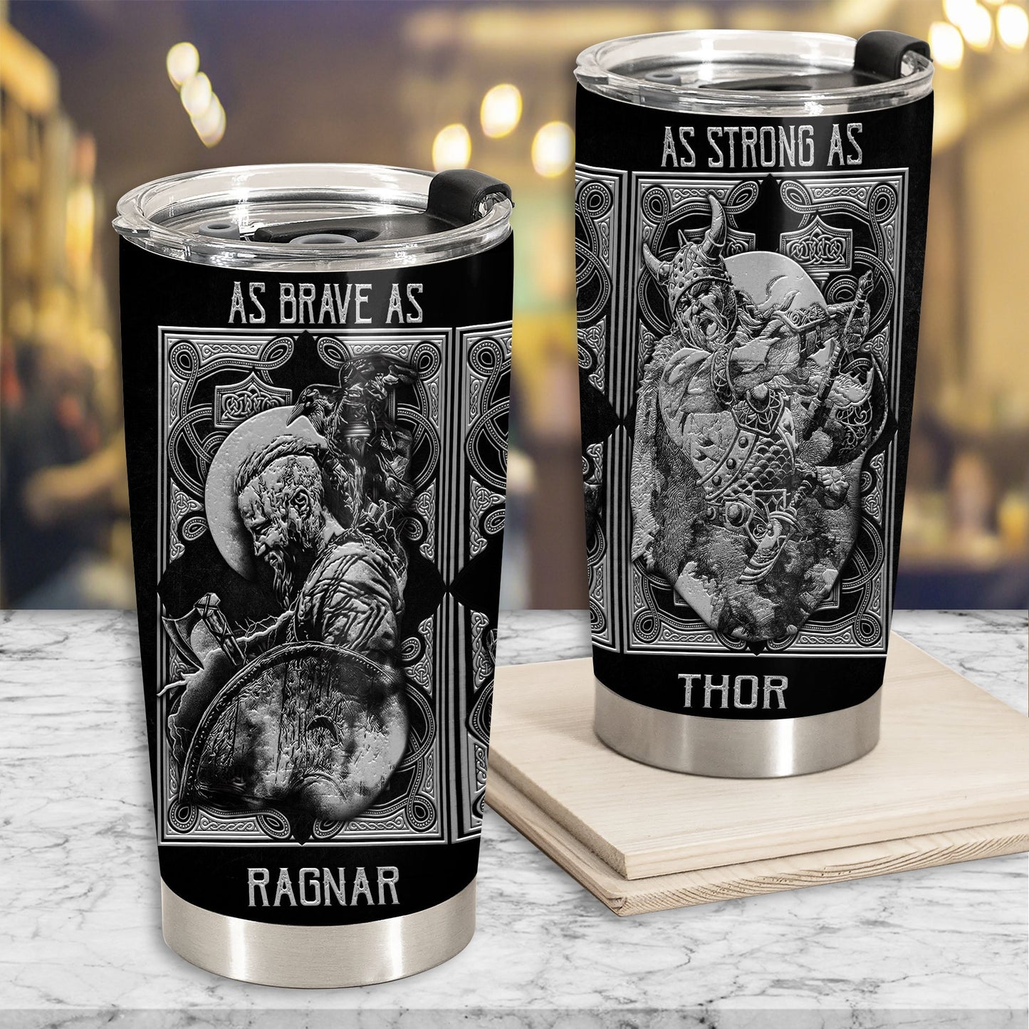 Viking Brave Norse Warrior 20 Oz Tumbler For Coffee Travel And Daily Drinks