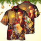 Festive Christmas Spirit Hawaiian Shirt Design Detail For Beach Days And Holiday Travel