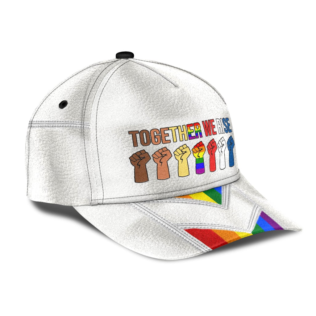 Pride Together We Rise Month Classic Cap For Nature Lovers Travel And Casual Daily Styling