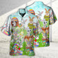 Playful Easter And Rabbit Hawaiian Shirt With Detailed Graphic For Resort Getaways Summer Adventures And Casual Gifting