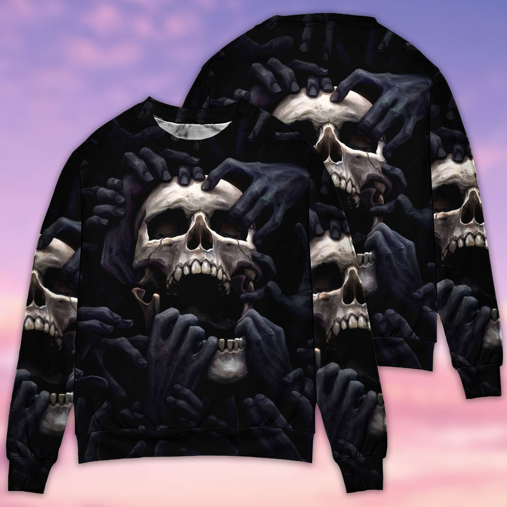 Skull Darkness Sweater For Alternative Fashion Events And Thoughtful Seasonal Gifts