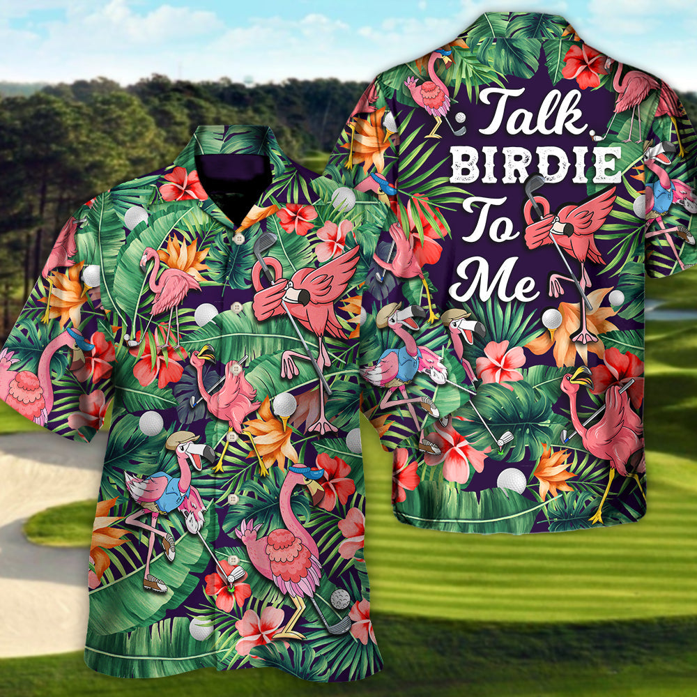 Tropical Funny Golf Flamingo Hawaiian Shirt For Beach Days, Summer Outings, And Thoughtful Gift Giving