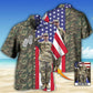 Tropical US Army Flag Custom Photo Hawaiian Shirt Artwork View For Weekend Travel And Beach Style