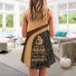 Old Bear And Honey Home V-Neck Sleeveless Cami Dress For Vacations And Casual Warm Weather Wear