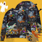 Halloween Skeleton Dinosaur Monster Truck Sweater For Art Lovers Holidays Parties And Comfortable Wear