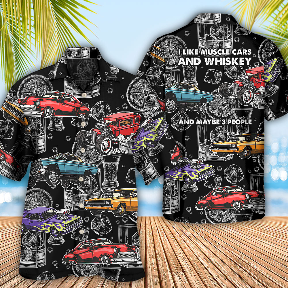 Car Muscle Whiskey Hawaiian Shirt Design View For Resort Travel And Thoughtful Gifting