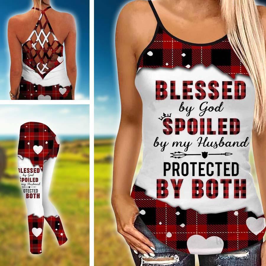 Jesus Bless Peace Hollow Tank Top For Studio Practice And Casual Styling