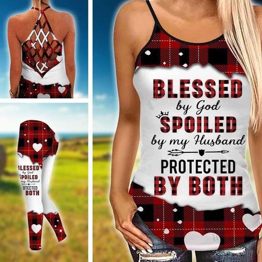 Jesus Bless Peace Hollow Tank Top For Studio Practice And Casual Styling