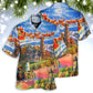 Lighthouse Christmas Santa Shine Hawaiian Shirt Design Detail For Sunny Adventures And Casual Wear