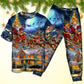 Santa Snowman Family Holiday Short Sleeve Pajamas Set For Christmas Mornings And Relaxed Lounging