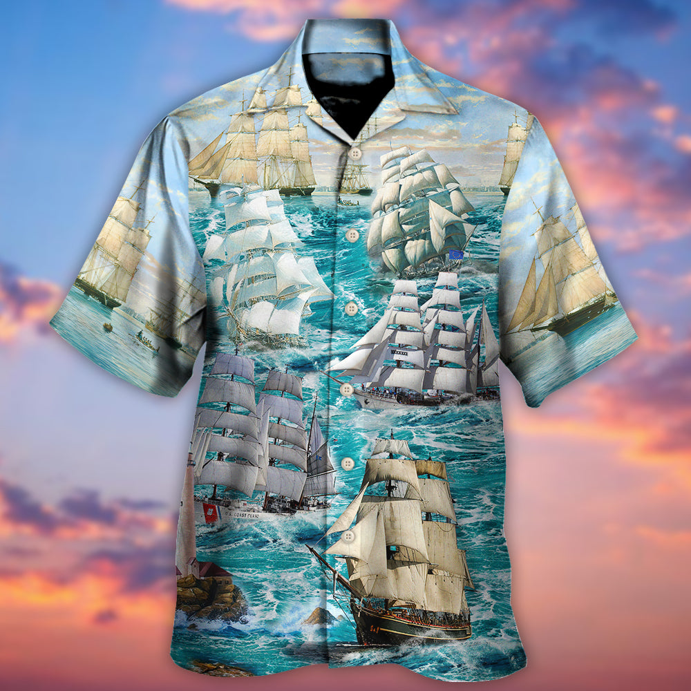 Sail Flying Cloud Sea Hawaiian Shirt Design Detail For Sunny Adventures And Casual Wear