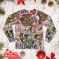 Merry Farmhouse Christmas Long Sleeve Pajamas Set For Holiday Bedtime And Cozy Home Wear