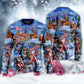 American Patriotic Santa Christmas Sweater For Family Gatherings Winter Travel And Everyday Seasonal Comfort