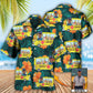 Tropical School Bus Driver Custom Photo Hawaiian Shirt Design Detail For Sunny Adventures And Casual Wear