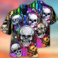 Gothic Skull Graphic Hawaiian Shirt Resort Outfit View For Resort Wear