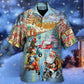 Christmas Santa Animal Driving Scooter Hawaiian Shirt Design Detail For Sunny Adventures And Casual Wear