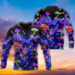 Neon Mushroom Galaxy Hoodie For Colorful Streetwear Festivals And Comfortable Daily Wear