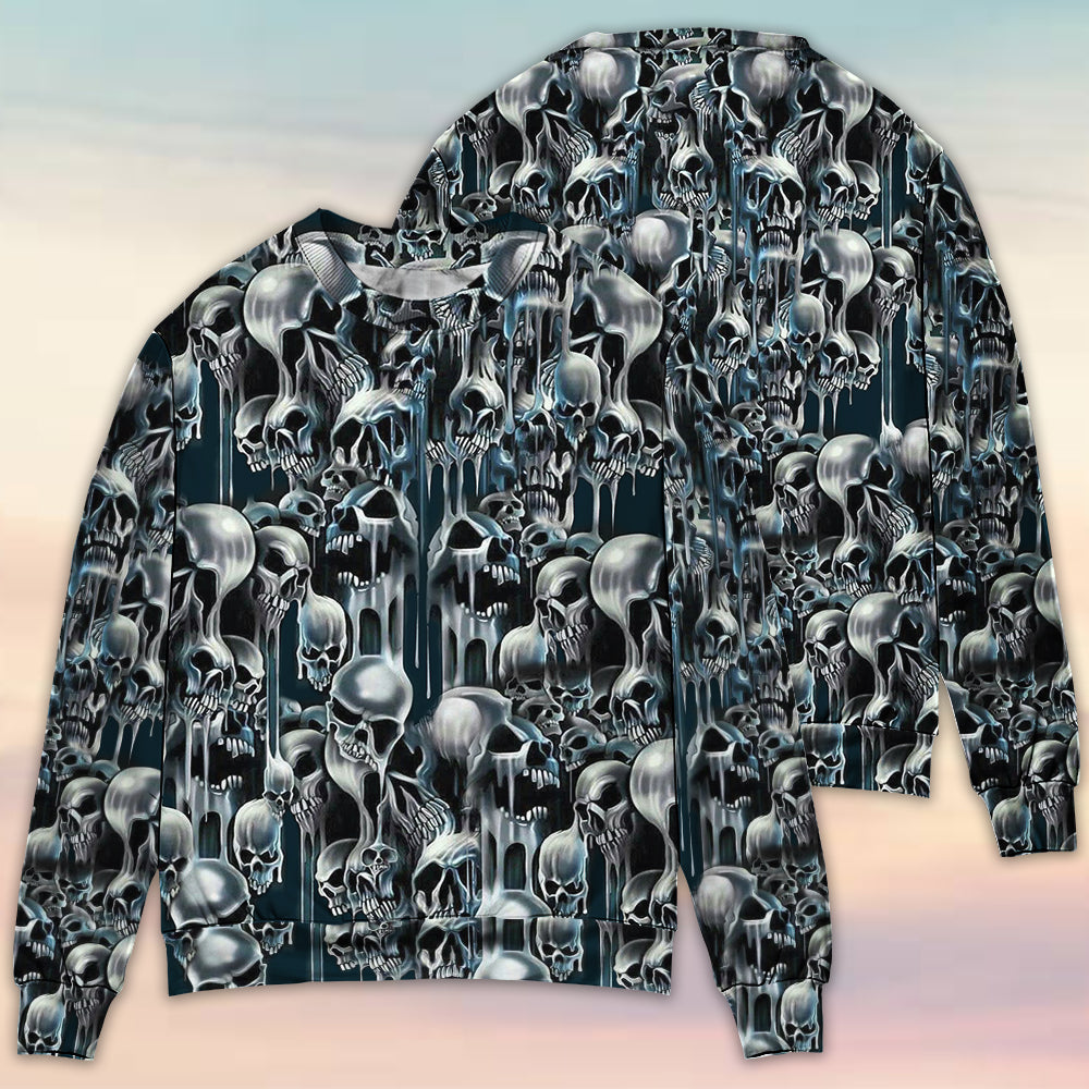 Skull Heat Energy Sweater For Art Fans Travel Parties And Distinctive Casual Style