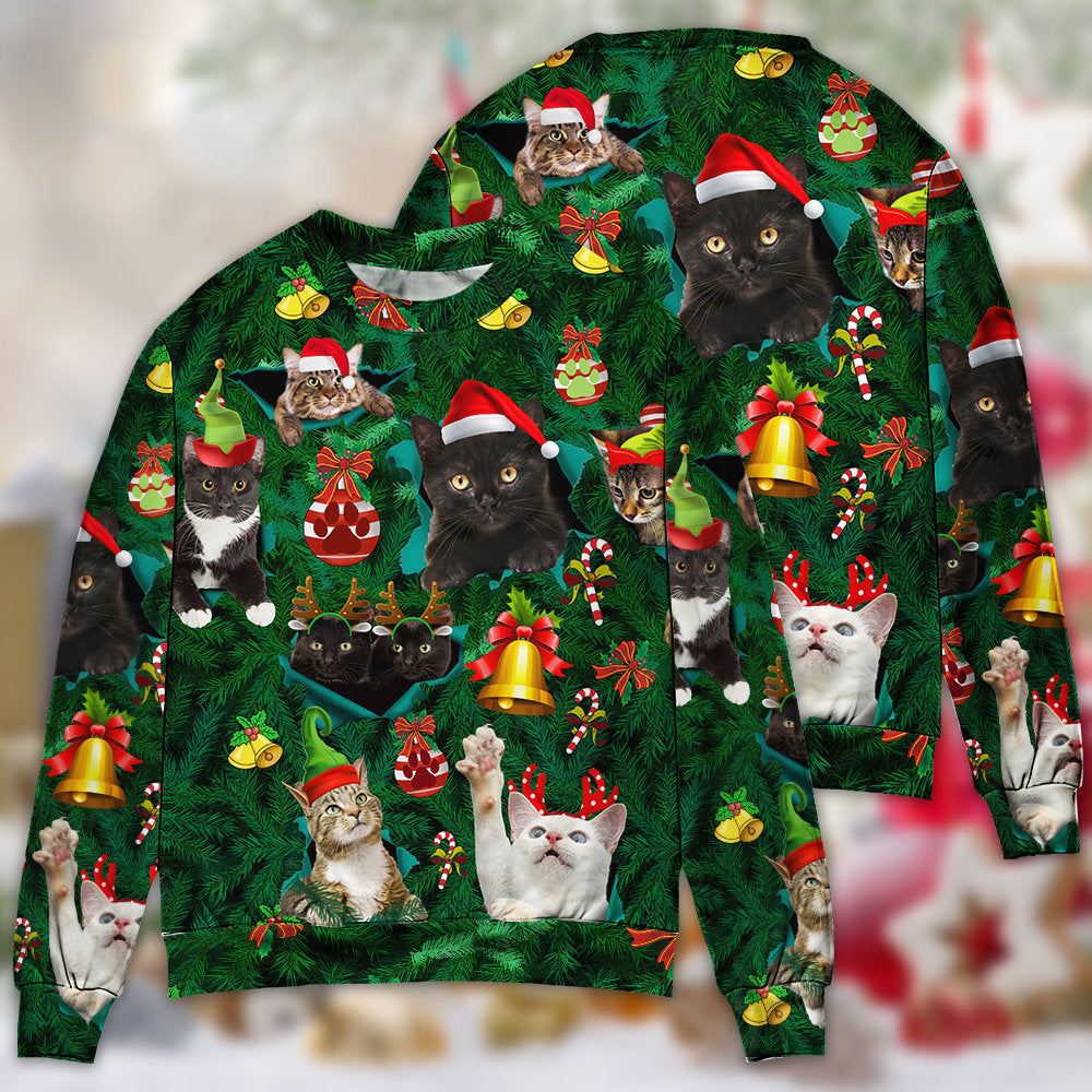 Christmas Cats Meowy Holiday Sweater For Winter Celebrations Family Events And Thoughtful Gifting