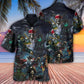 Nautical Pirate Skeleton Thunder Storm Hawaiian Shirt Artwork Detail For Tropical Trips And Casual Outings