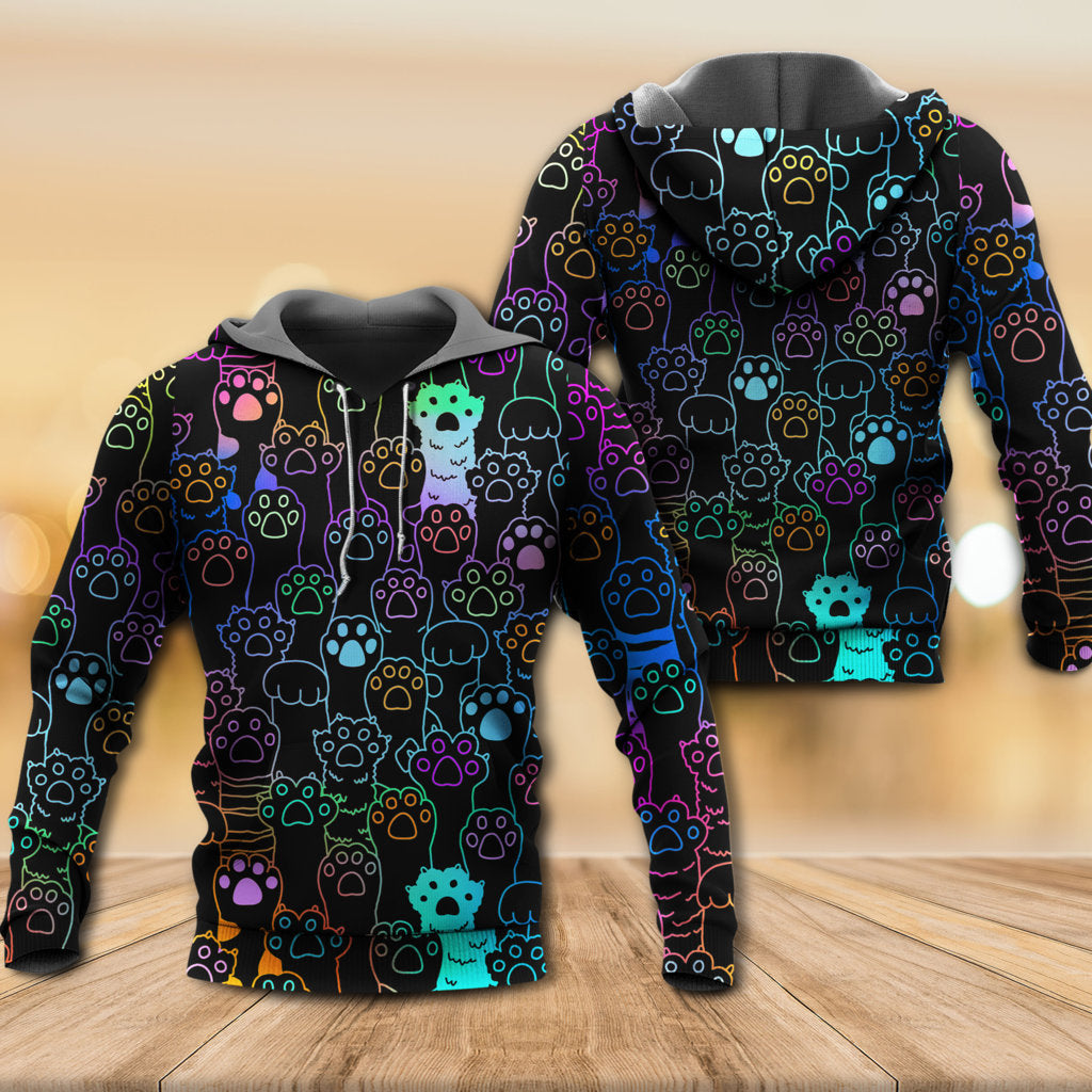 Cute Cat Little Paw Hoodie For Nature Lovers Everyday Adventures And Thoughtful Gifting