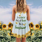 Elephant Loves Beautiful Sunflower V-Neck Sleeveless Cami Dress For Garden Parties And Relaxed Summer Wear