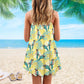 Parrot Love Love Tropical V-Neck Sleeveless Cami Dress For Beach Festivals And Comfortable Summer Outfits