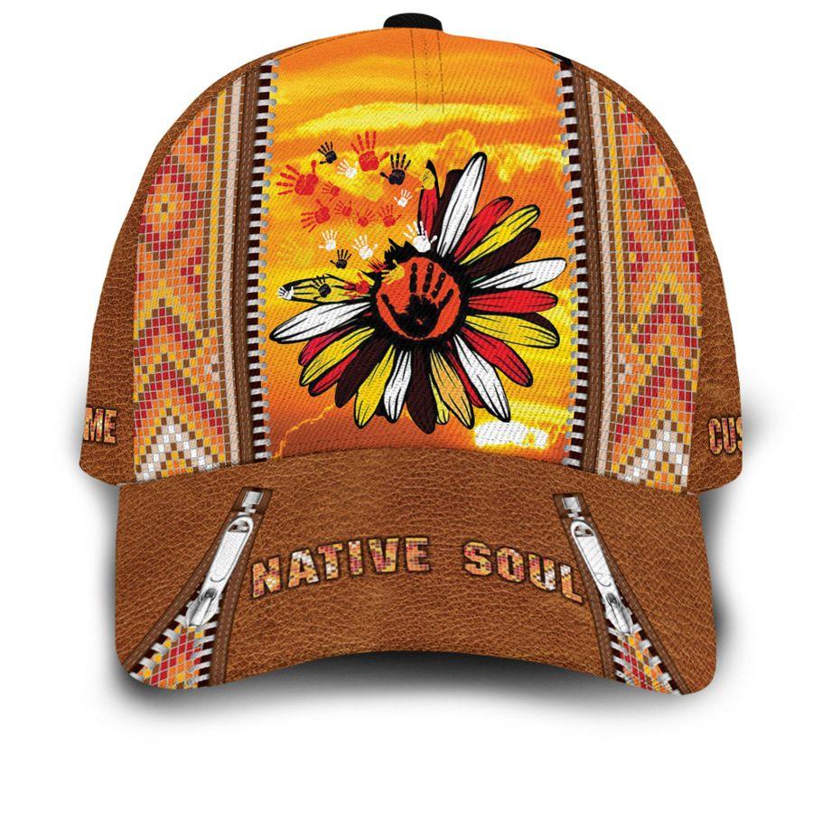 Personalized Flower Hands Native Soul Classic Cap For Beach Travel Outdoor Events And Relaxed Casual Wear