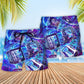 Three Dimensional Printing Beach Shorts Pattern Detail For Summer Travel And Relaxed Casual Wear