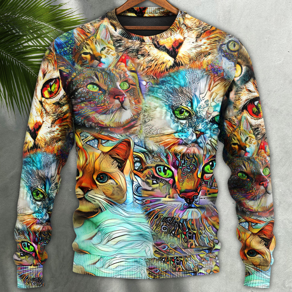 Heartfelt Cat Sweater For Animal Lovers Casual Wear Holidays And Thoughtful Gifting