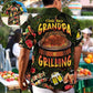 Funny Barbecue BBQ Grandpa Hawaiian Shirt Creative Print View For Resort Wear