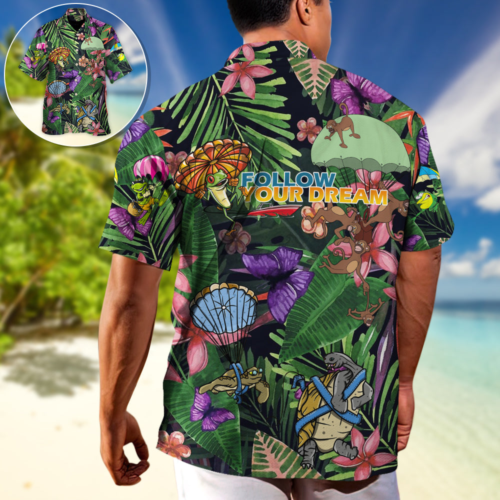 Parasailing Outdoor Passion Hawaiian Shirt Summer Design Detail For Weekend Trips