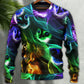 Neon Flash Cat Sweater For Animal Inspired Style Events And Comfortable Daily Wear