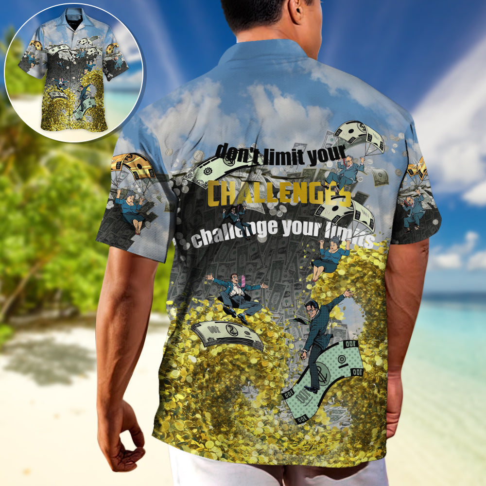 Parasailing Outdoor Passion Hawaiian Shirt Button Front Artwork For Vacation Style
