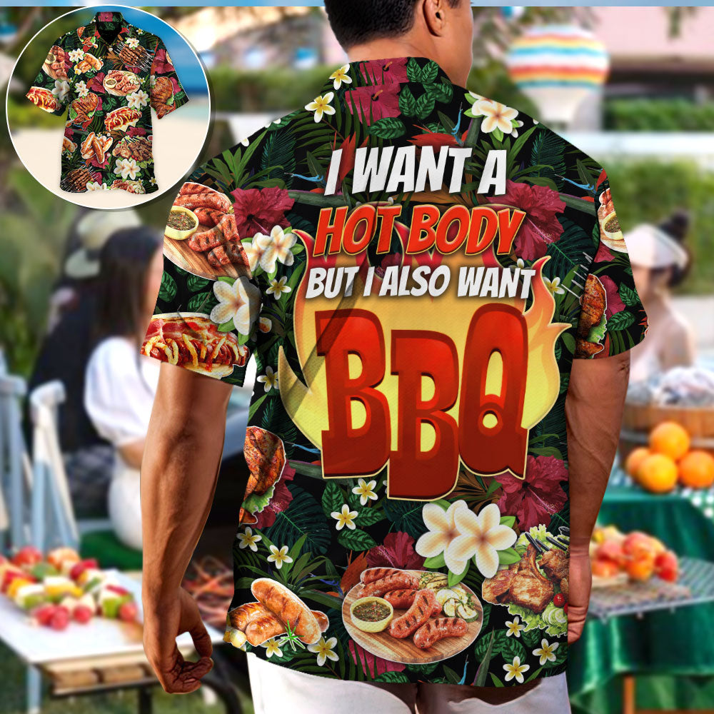 Funny Barbecue BBQ Hawaiian Shirt Tropical Styling View For Tropical Vacations